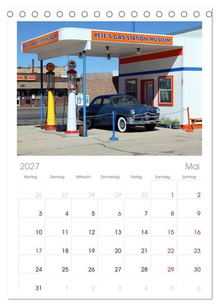 Produktbild: Tischplaner 2027 - Route 66 im S&uuml;dwesten (A5 Tischkalender zum Aufstellen) CALVENDO