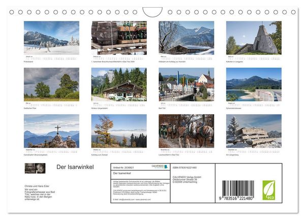 Produktbild: Der Isarwinkel (Wandkalender 2026 DIN A4 quer), CALVENDO Monatskalender