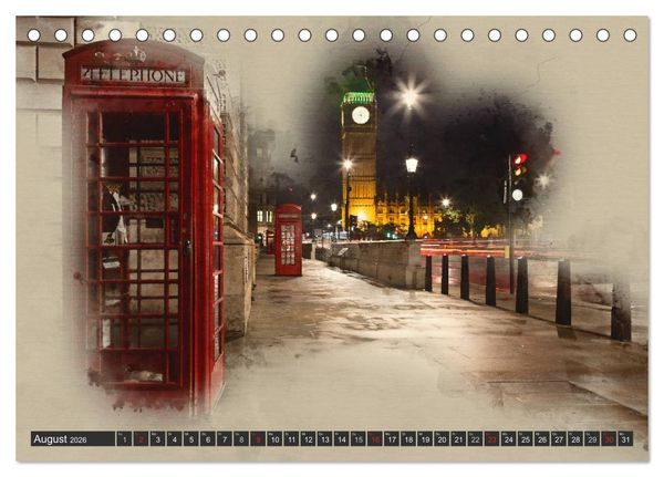 Produktbild: Traumhaftes London (Tischkalender 2026 DIN A5 quer), CALVENDO Monatskalender