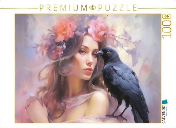 Produktbild: CALVENDO Puzzle Naturgeist mit Kr&auml;he | 1000 Teile Lege-Gr&ouml;&szlig;e 64x48cm Foto-Puzzle f&uuml;r gl&uuml;ckliche Stunden