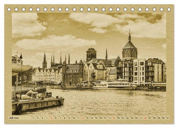 Produktbild: Danzig &ndash; Ein Kalender im Zeitungsstil (Tischkalender 2026 DIN A5 quer), CALVENDO Monatskalender