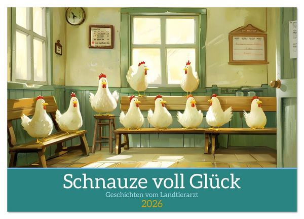 Produktbild: Schnauze voll Gl&uuml;ck (Wandkalender 2026 DIN A2 quer), CALVENDO Monatskalender
