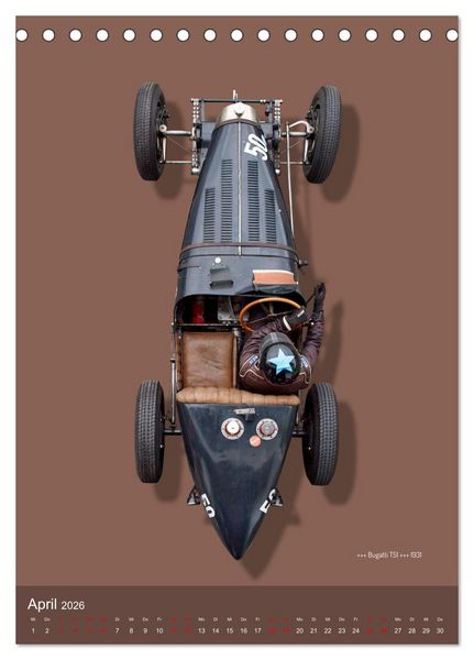 Produktbild: Legenden des Rennsports, Historic Grand Prix Cars 1925-1960 (Tischkalender 2026 DIN A5 hoch), CALVENDO Monatskalender