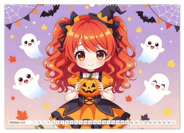 Produktbild: Kawaii Traumwelten (Wandkalender 2026 DIN A2 quer), CALVENDO Monatskalender