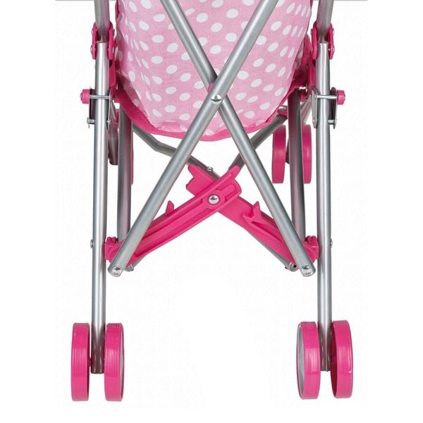 Produktbild: Idena Puppenbuggy zusammenklappbar pink 52x26x55cm Schiebeh&ouml;he 55cm