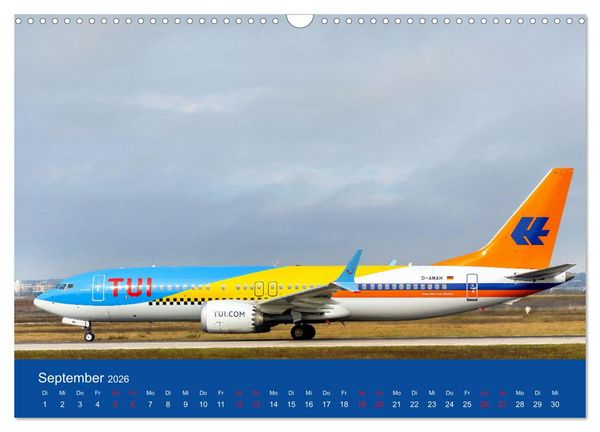 Produktbild: Besondere Flugzeuge am Flughafen Stuttgart (Wandkalender 2026 DIN A3 quer), CALVENDO Monatskalender