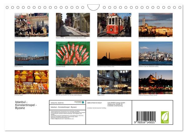 Produktbild: Istanbul - Konstantinopel - Byzanz (Wandkalender 2026 DIN A4 quer), CALVENDO Monatskalender