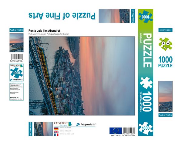 Produktbild: CALVENDO Puzzle Ponte Luis I im Abendrot | 1000 Teile Lege-Gr&ouml;&szlig;e 64x48cm Foto-Puzzle f&uuml;r gl&uuml;ckliche Stunden