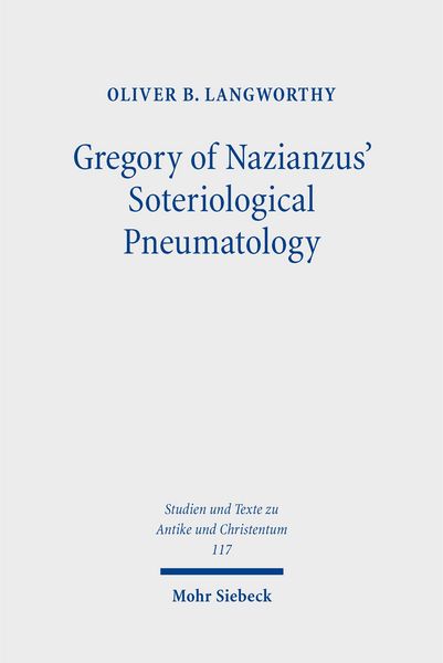 Produktbild: Gregory of Nazianzus' Soteriological Pneumatology