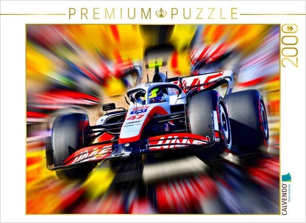 Produktbild: CALVENDO Puzzle Der Deutsche Mick Schumacher hat in dem US-amerikanischen Haas F1 einen deutlich konkurrenzf&auml;higeren Monoposto als im Vorjahr. | 2000