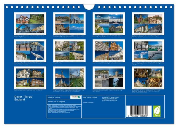 Produktbild: Dover - Tor zu England (Wandkalender 2026 DIN A4 quer), CALVENDO Monatskalender
