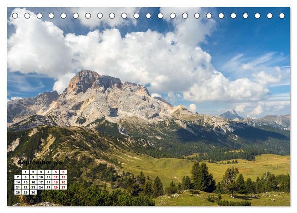 Produktbild: Berggipfel der Dolomiten (Tischkalender 2026 DIN A5 quer), CALVENDO Monatskalender