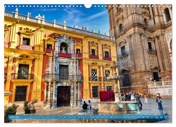 Produktbild: Malaga Highlights der Stadt an der Costa del Sol (Wandkalender 2027 DIN A3 quer), CALVENDO Monatskalender