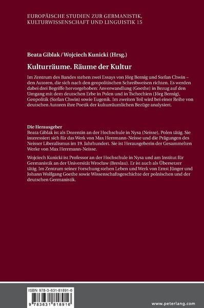 Produktbild: Kulturr&auml;ume. R&auml;ume der Kultur