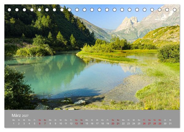Produktbild: TMB - Mont Blanc (Tischkalender 2027 DIN A5 quer), CALVENDO Monatskalender