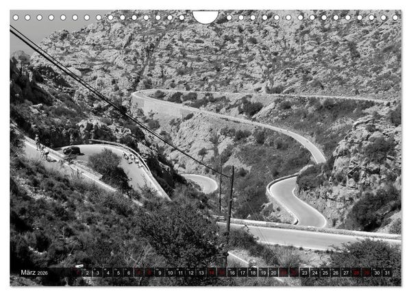 Produktbild: Mallorca monochrom (Wandkalender 2026 DIN A4 quer), CALVENDO Monatskalender