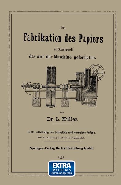 Produktbild: M&uuml;ller, L: Fabrikation des Papiers in Sonderheit des auf der