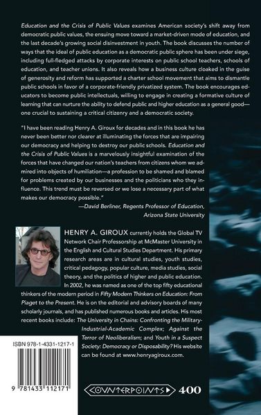 Produktbild: Education and the Crisis of Public Values