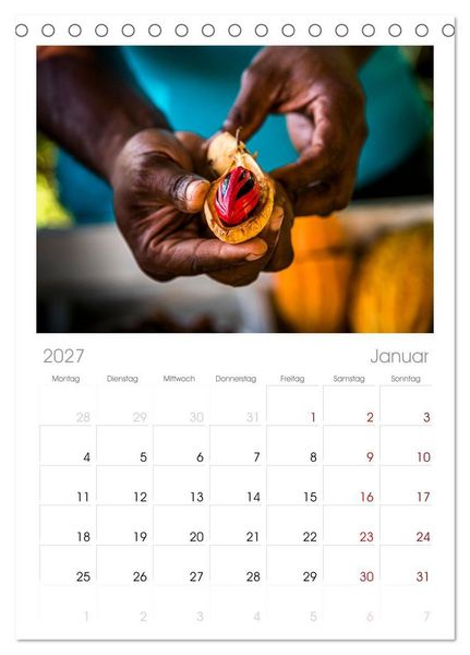 Produktbild: Tischplaner 2027 - Fr&uuml;chte der Karibik (A5 Tischkalender zum Aufstellen) CALVENDO