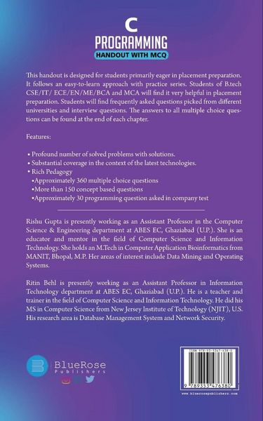 Produktbild: C Handout with MCQ