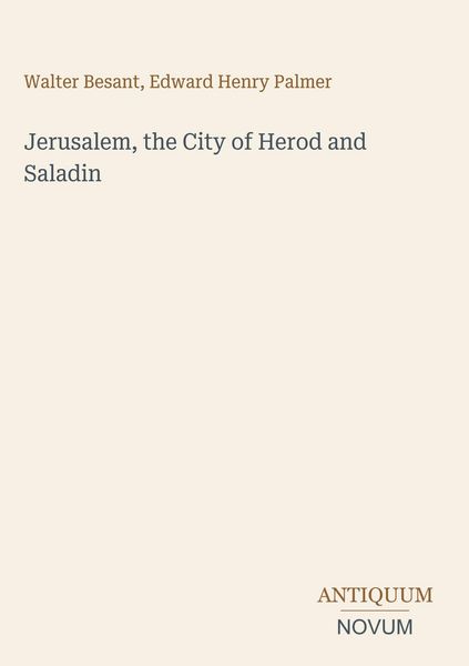 Produktbild: Jerusalem, the City of Herod and Saladin