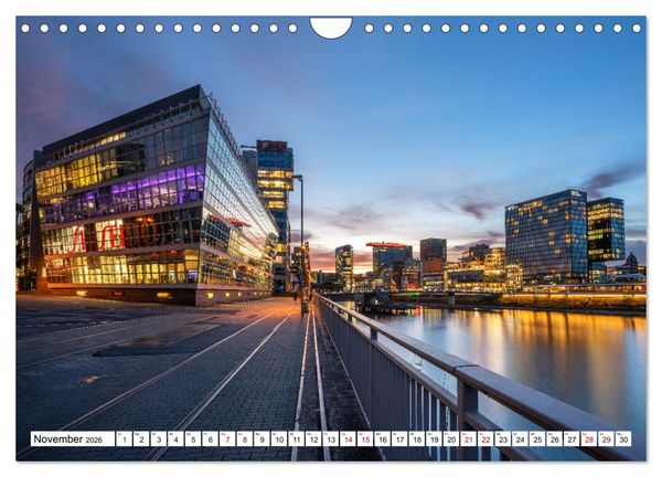 Produktbild: Urbane Impressionen. D&uuml;sseldorf - Moderne Stadt mit gr&uuml;nem Herz. (Wandkalender 2026 DIN A4 quer), CALVENDO Monatskalender