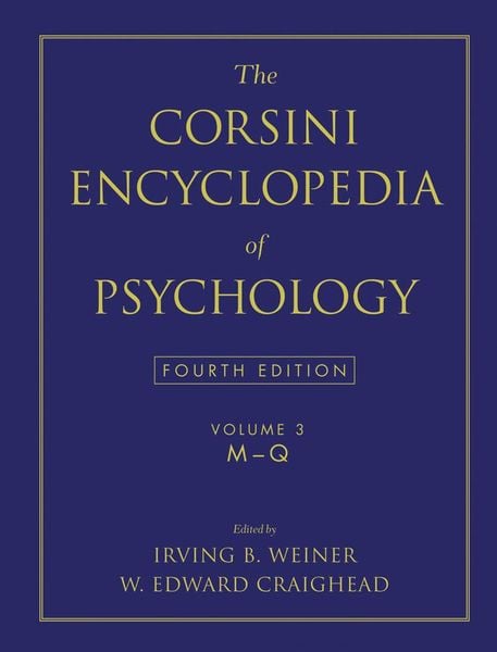 Produktbild: The Corsini Encyclopedia of Psychology, Volume 3