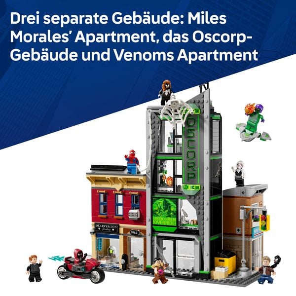 Produktbild: LEGO ǀ Marvel 76324 Spider-Man vs. Oscorp, Superhelden Spielzeug Kinder