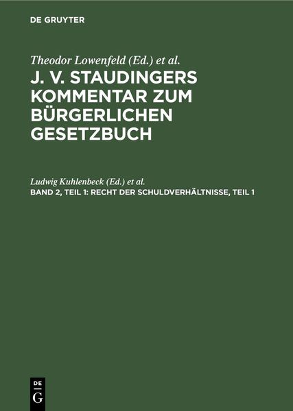 Produktbild: Recht der Schuldverh&auml;ltnisse, Teil 1