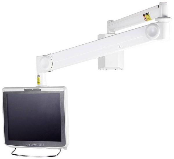 Produktbild: Neomounts FPMA-HAW100 Medical Monitor-Wandhalterung 1 Display(s) 25,4 cm (10") - 61 cm (24") Wei&szlig; H&ouml;henverstellbar, Neigbar, Schwenkbar, Ausziehbar