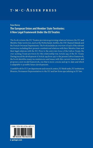 Produktbild: The European Union and Member State Territories: A New Legal Framework Under the EU Treaties