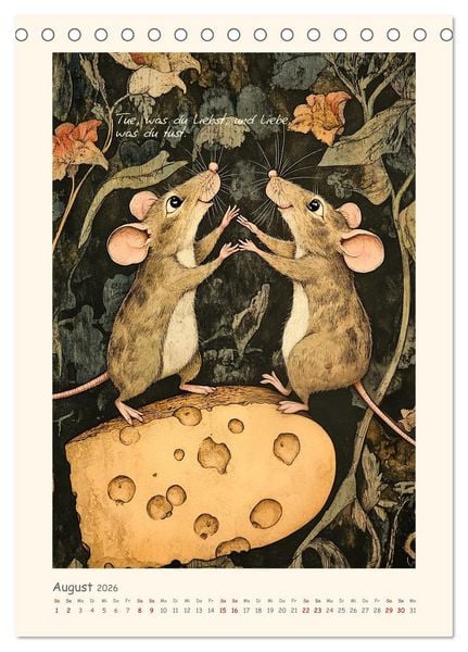 Produktbild: Liebenswerte Tierillustrationen (Tischkalender 2026 DIN A5 hoch), CALVENDO Monatskalender