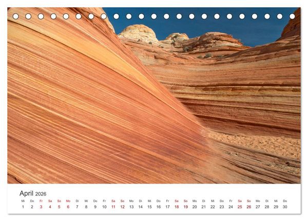 Produktbild: Paria Canyon - The Wave Naturwunder (Tischkalender 2026 DIN A5 quer), CALVENDO Monatskalender