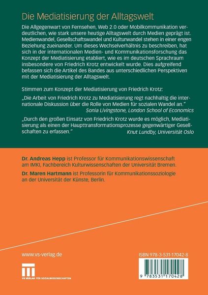 Produktbild: Die Mediatisierung der Alltagswelt