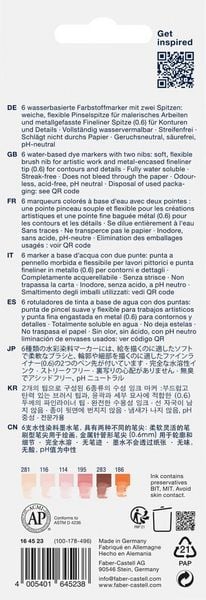 Produktbild: Faber-Castell Tuschestift Dual Marker Goldfaber Aqua, Portrait, 6er Set