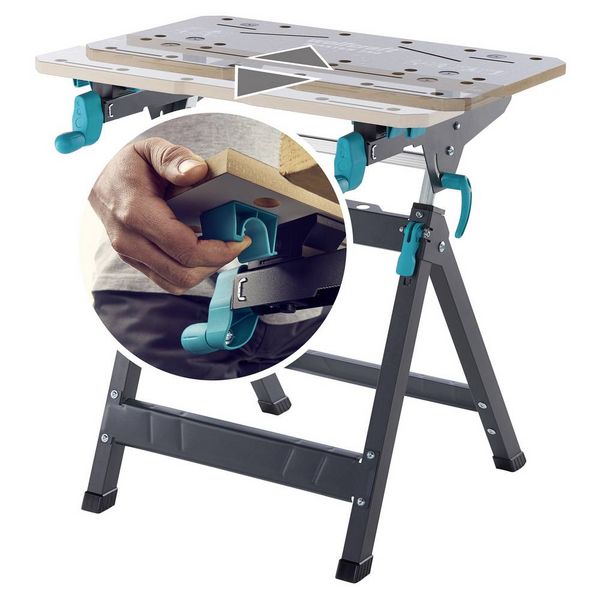 Produktbild: Wolfcraft 6871000 Spann- und Maschinentisch MASTER 750 ERGO 13.2kg Schwarz, Silber