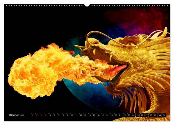 Produktbild: Feuer &bull; W&auml;rme, Licht & Gefahr (hochwertiger Premium Wandkalender 2026 DIN A2 quer), Kunstdruck in Hochglanz