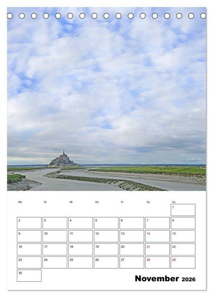 Produktbild: Frankreich erleben (Tischkalender 2026 DIN A5 hoch), CALVENDO Monatskalender