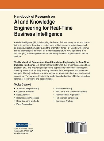 Produktbild: Handbook of Research on AI and Knowledge Engineering for Real-Time Business Intelligence