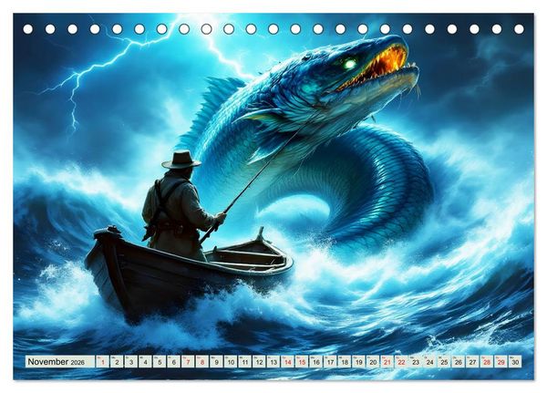 Produktbild: Die unbezwingbaren Fische (Tischkalender 2026 DIN A5 quer), CALVENDO Monatskalender
