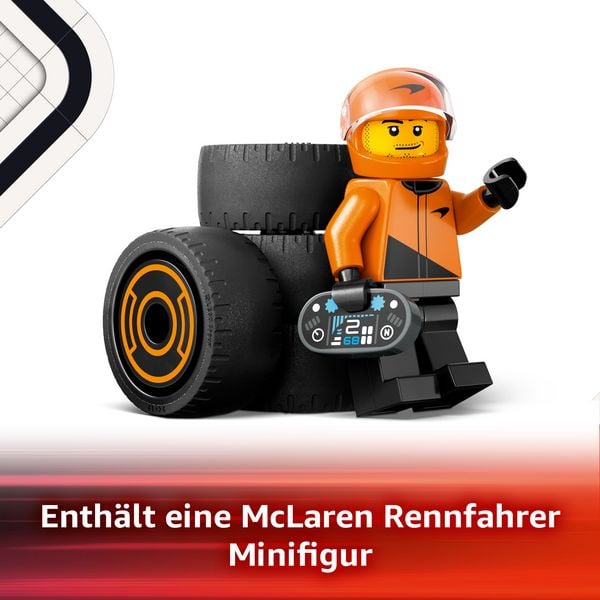 Produktbild: LEGO City F1 Rennfahrer mit McLaren Rennauto - Formel 1 Modell 60442