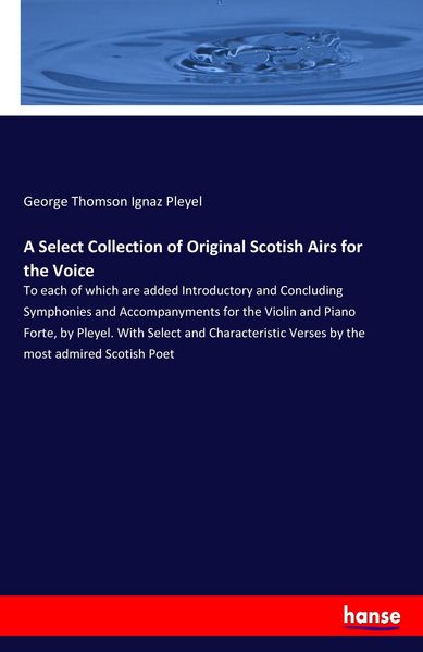 Produktbild: A Select Collection of Original Scotish Airs for the Voice
