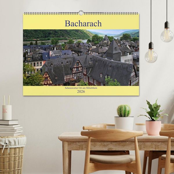 Produktbild: Bacharach - Sehenswerter Ort am Mittelrhein (Wandkalender 2026 DIN A2 quer), CALVENDO Monatskalender