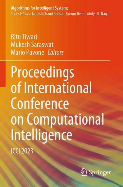 Produktbild: Proceedings of International Conference on Computational Intelligence