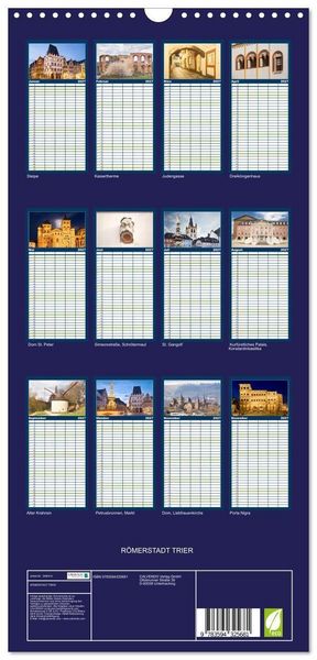 Produktbild: Familienplaner 2027 - R&Ouml;MERSTADT TRIER mit 5 Spalten (Wandkalender, 21 x 45 cm) CALVENDO