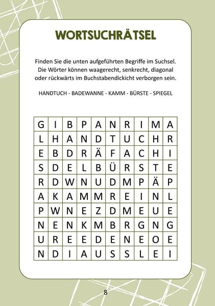 Produktbild: Ged&auml;chtnistraining f&uuml;r Senioren - Das Ged&auml;chtnistraining-Buch f&uuml;r zwischendurch