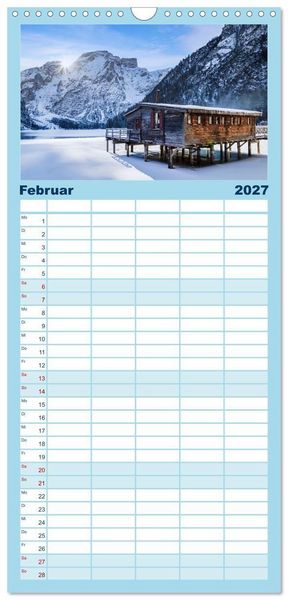 Produktbild: Familienplaner 2027 - MAGISCHES S&Uuml;DTIROL mit 5 Spalten (Wandkalender, 21 x 45 cm) CALVENDO