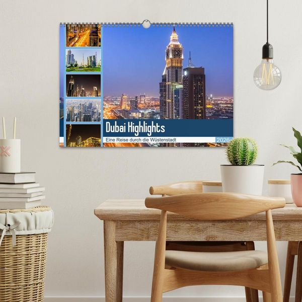 Produktbild: Dubai Highlights (Wandkalender 2026 DIN A3 quer), CALVENDO Monatskalender