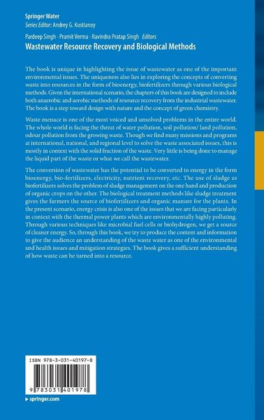 Produktbild: Wastewater Resource Recovery and Biological Methods
