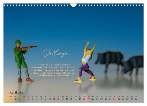 Produktbild: Yoga - Kleine Figur, gro&szlig;e Wirkung (Wandkalender 2026 DIN A3 quer), CALVENDO Monatskalender